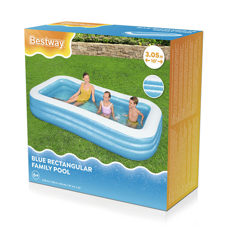 Bestway Rectangular Inflatable Family Pool 305x183x56cm
