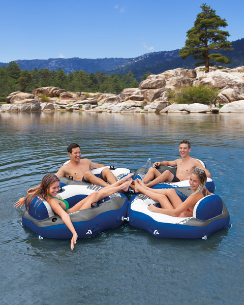 Intex River Run Connect Inflatable Floating Lake Lounge 130x126cm