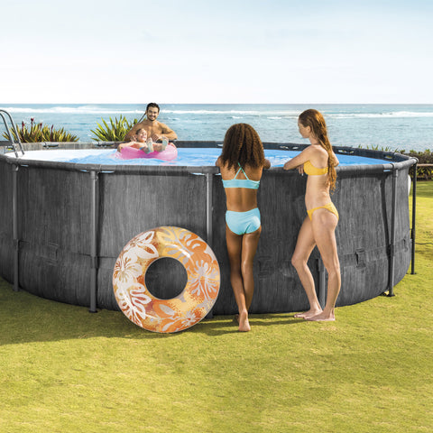 Intex Prism Frame Above Ground Round Greywood Pool Set 457x122cm