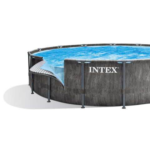 Intex Prism Frame Above Ground Round Greywood Pool Set 457x122cm