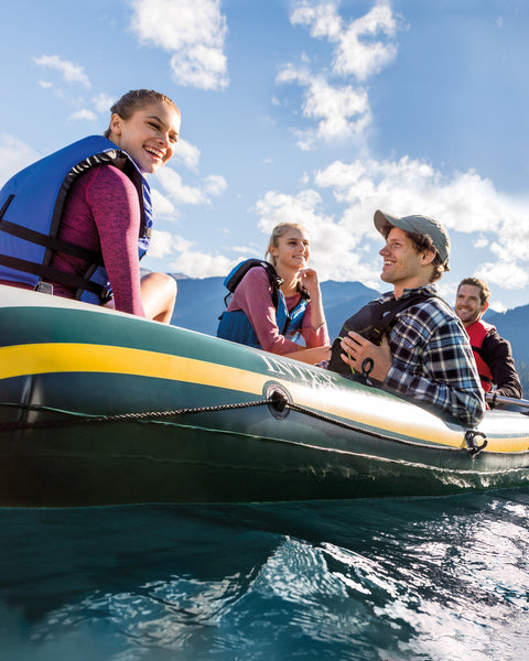 Intex Seahawk 4 Inflatable Boat Set 4 Person 351x145x48cm