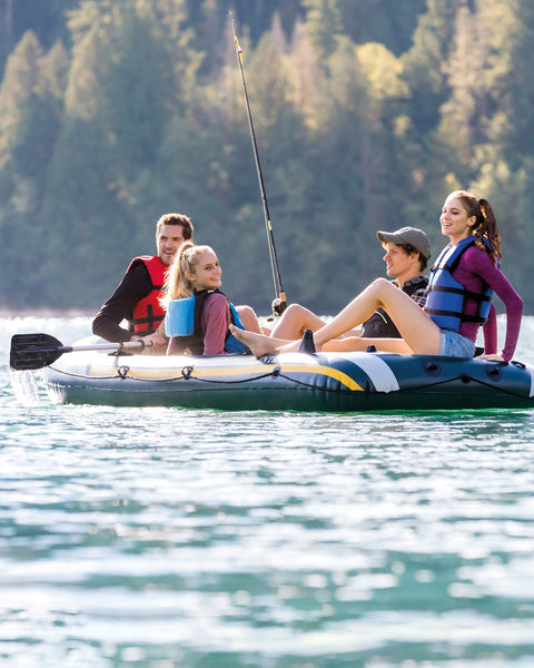 Intex Seahawk 4 Inflatable Boat Set 4 Person 351x145x48cm