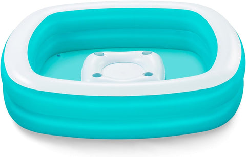 Bestway Sippin' Summer Inflatable Family Pool With Removable Center Console 218x218x48cm