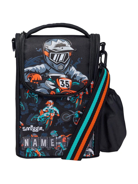 Smiggle Black Adventurous Junior ID Lunch Bag With Strap