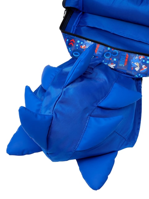Smiggle Blue Sonic The Hedgehog Junior Hoodie Backpack 38cm