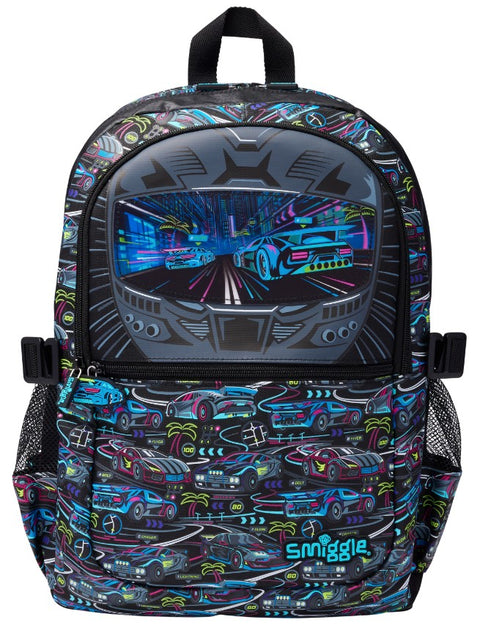 Smiggle Bright Eyes Cars Classic Attach Backpack 42cm