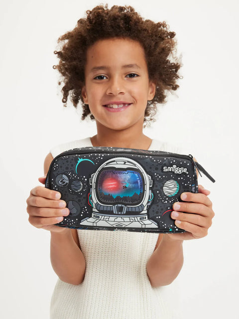 Smiggle Black Eclipse Pocket Character Pencil Case