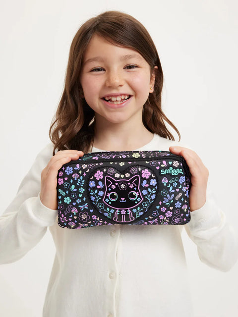 Smiggle Black Cat Pocket Character Pencil Case