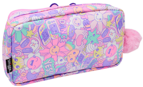 Smiggle Pink Epic Adventures Character Pocket Pencil Case