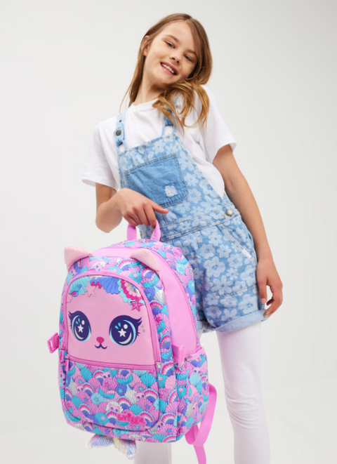 Smiggle Hi There Oblong Pur-Maid Classic Attach Backpack 42cm