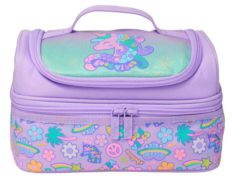 Smiggle Lilac All Stars Double Decker Lunch Bag