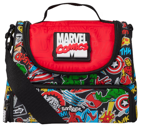Smiggle Marvel Comics Double Decker Lunch Bag With Straps