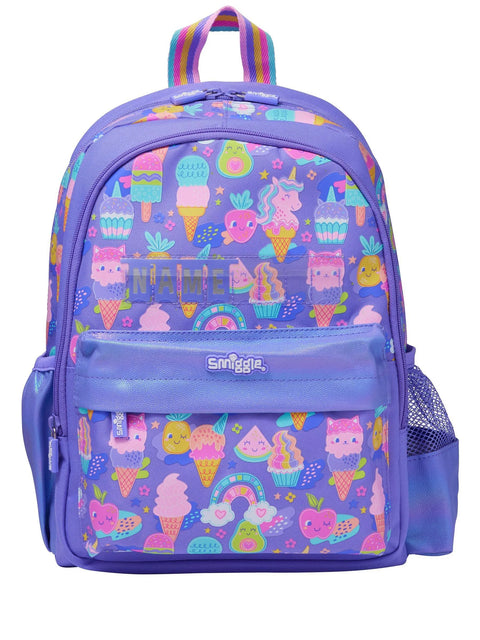 Smiggle Purple Happy Tales Junior Id Backpack 36cm