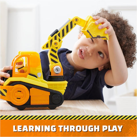 Rubble & Crew Bark Yard Deluxe Bulldozer Construction Truck Toy with Lights & Sounds