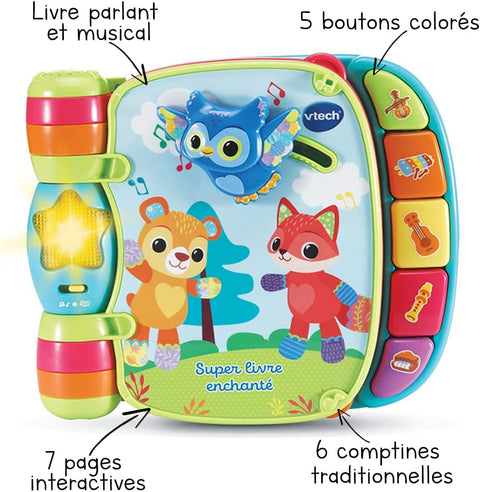 VTech Super Livre Enchanté des Baby Loulous Bleu