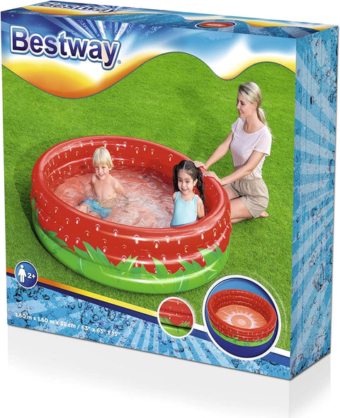 Bestway Sweet Strawberry Round Inflatable Play Pool 168x38cm