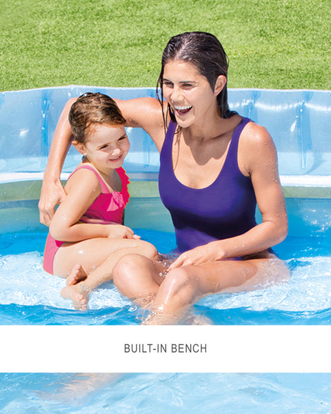 Intex Swim Center Round Inflatable Family Lounge Pool 224x216x76cm