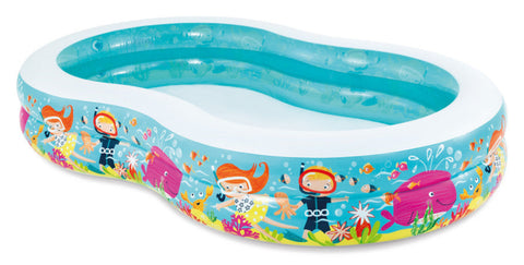 Intex Swim Center Snorkel Fun Inflatable Pool 260x160x46cm