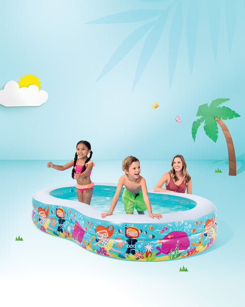Intex Swim Center Snorkel Fun Inflatable Pool 260x160x46cm