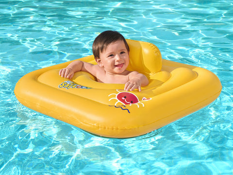 Bestway Swim Safe WonderSplash Square 3-Ring Inflatable Baby Boat Float