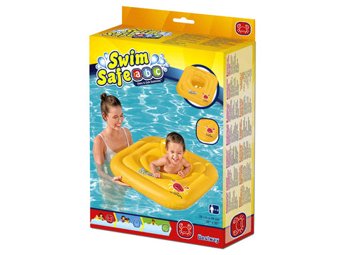 Bestway Swim Safe WonderSplash Square 3-Ring Inflatable Baby Boat Float