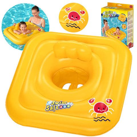 Bestway Swim Safe WonderSplash Square 3-Ring Inflatable Baby Boat Float