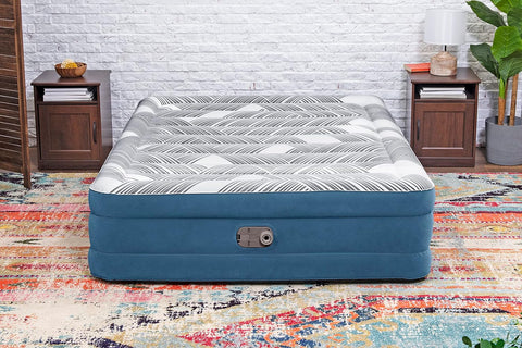 Bestway Tritech Fashion Flock Queen Airbed With Built-in AC Pump 203x152x46cm