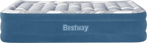Bestway Tritech Fashion Flock Queen Airbed With Built-in AC Pump 203x152x46cm