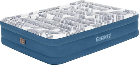 Bestway Tritech Fashion Flock Queen Airbed With Built-in AC Pump 203x152x46cm