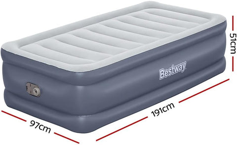 Bestway Tritech Twin Airbed With Built-in AC Pump 191x97x51cm