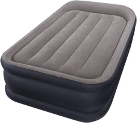 Intex Twin Deluxe Pillow Rest Airbed Fiber-Tech with Built-In-Pump 191x99x42cm