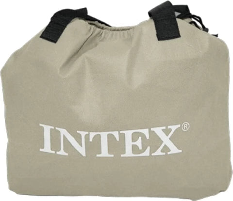 Intex Twin Deluxe Pillow Rest Airbed Fiber-Tech with Built-In-Pump 191x99x42cm
