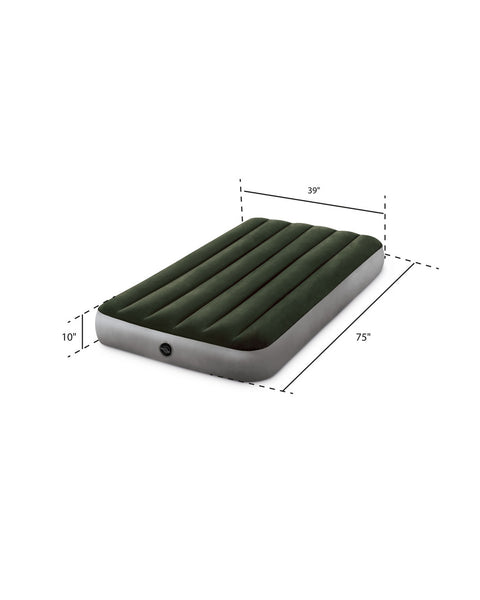 Intex Twin Dura-Beam Standard Prestige Air Mattress With Hand-Held Battery Pump 191x99x25cm