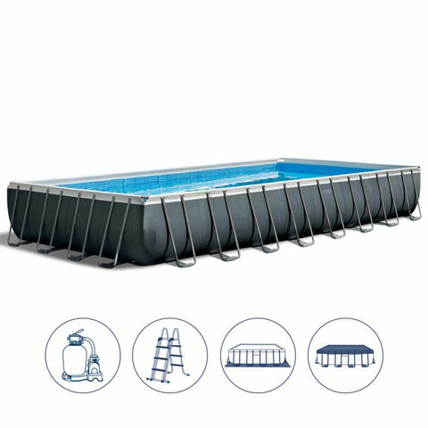 Intex Ultra XTR Frame Above Ground Rectangular Pool Set 975x488x132cm