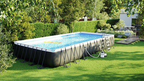 Intex Ultra XTR Frame Above Ground Rectangular Pool Set 975x488x132cm