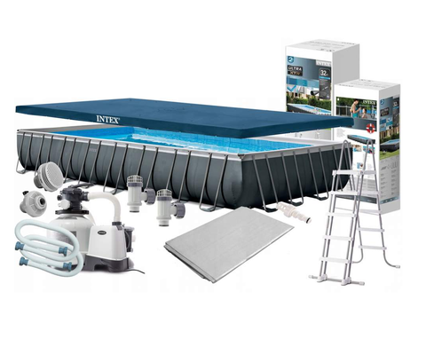 Intex Ultra XTR Frame Above Ground Rectangular Pool Set 975x488x132cm