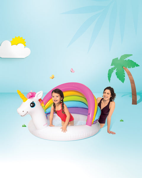Intex Unicorn Inflatable Kiddie Pool 127x102x69cm