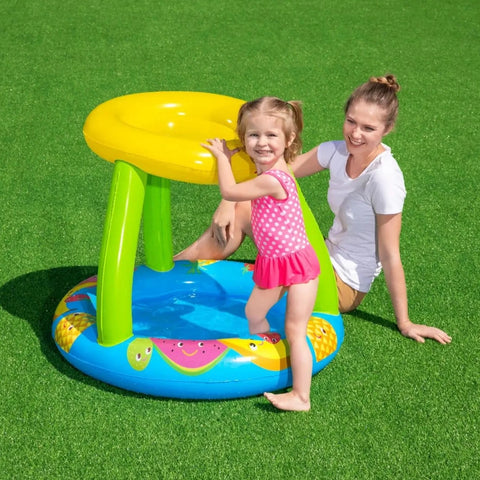 Bestway UV Careful Fruit Canopy Inflatable Baby Pool 94x89x79cm