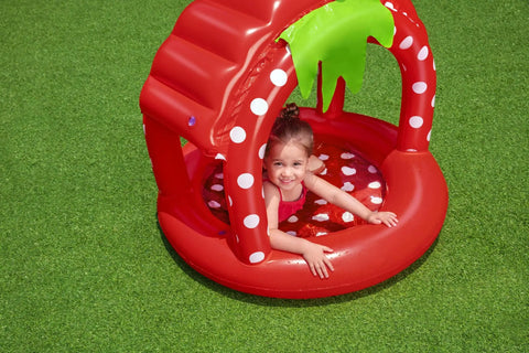 Bestway Very Berry Inflatable Baby Pool with UV Careful Sunshade 91x91x91cm