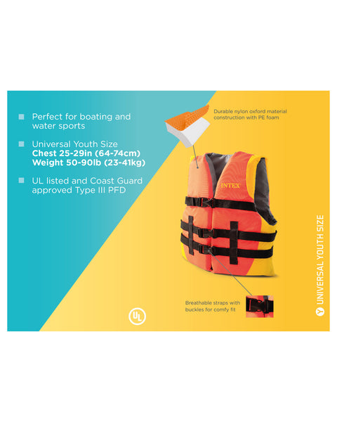 Intex Youth Life Jacket Fits 23-40Kg