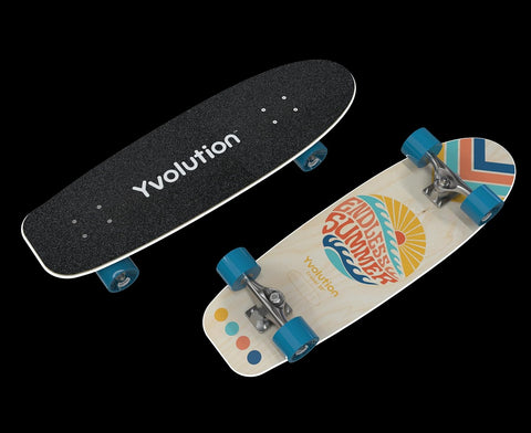Yvolution Cruiser 30" Skateboard With LED Light 5+ Years