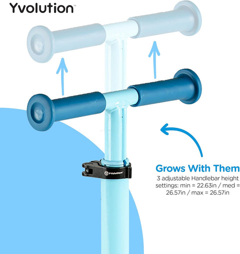 Yvolution Glider Kiwi Blue 3-Wheel Scooter 3-8 Years