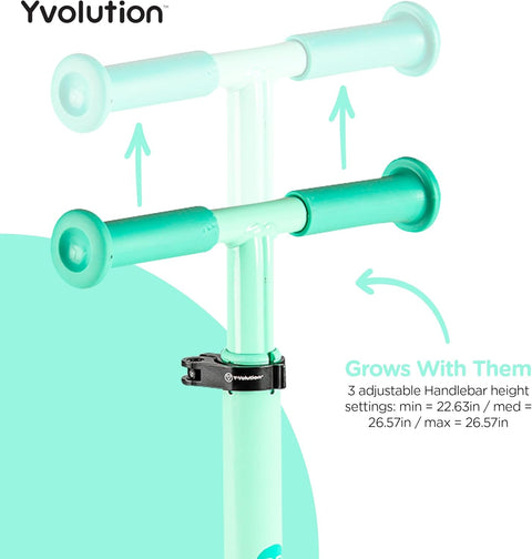 Yvolution Glider Kiwi Green 3-Wheel Scooter 3-8 Years