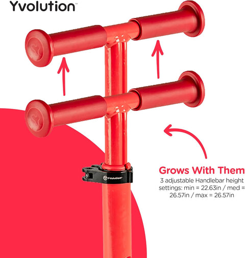 Yvolution Glider Kiwi Red 3-Wheel Scooter 3-8 Years