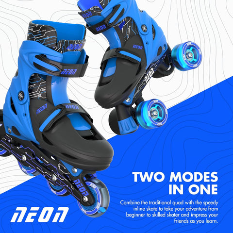 Yvolution Neon 2in1 Combo Skates Size 30-33
