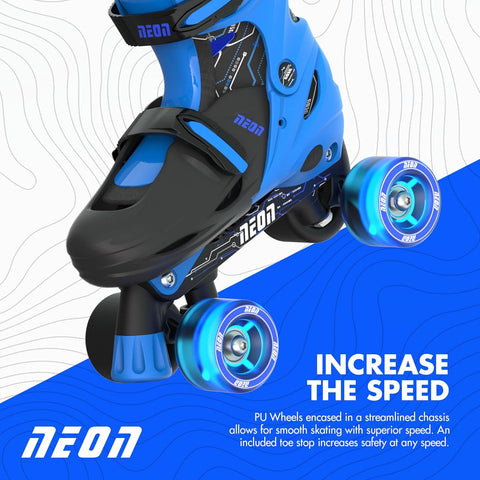 Yvolution Neon 2in1 Combo Skates Size 30-33