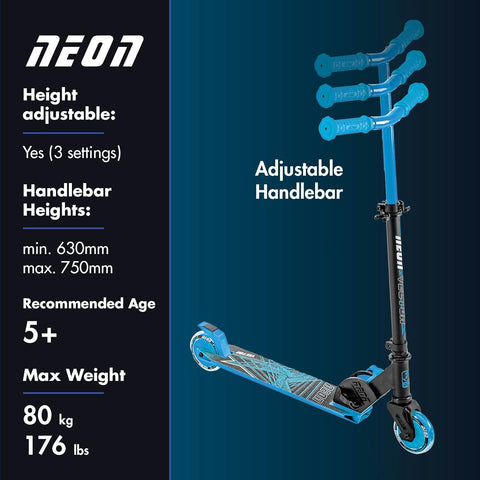 Yvolution Foldable Neon Vector 2020 Blue Scooter 5+ Years