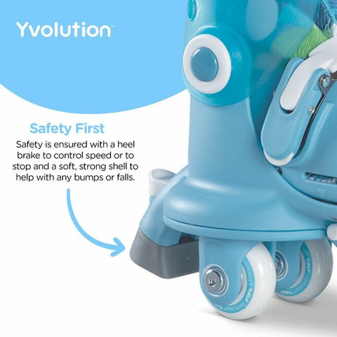 Yvolution Twista Skates Blue Size 23-28