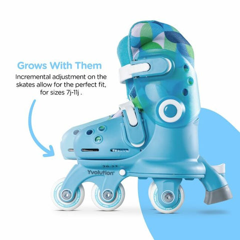 Yvolution Twista Skates Blue Size 23-28