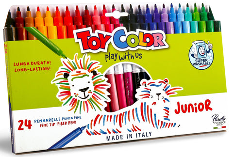 Junior Fine Tips Fiber Pens Box of 24